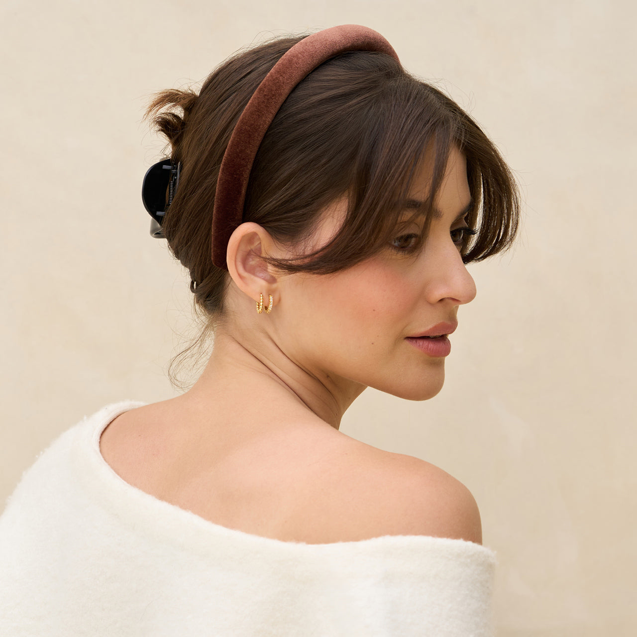 Black and Chocolate Satin and Velvet Headbands - Everyday Essentials