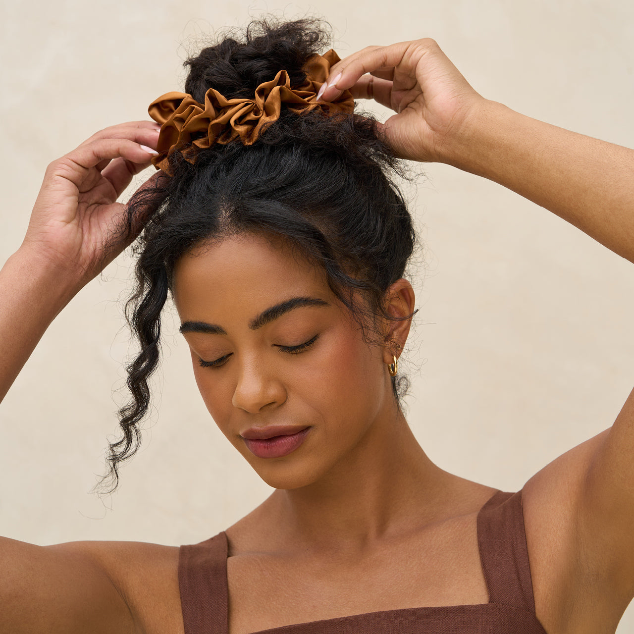 Camel Ruffle Scrunchie - Signature Selection
