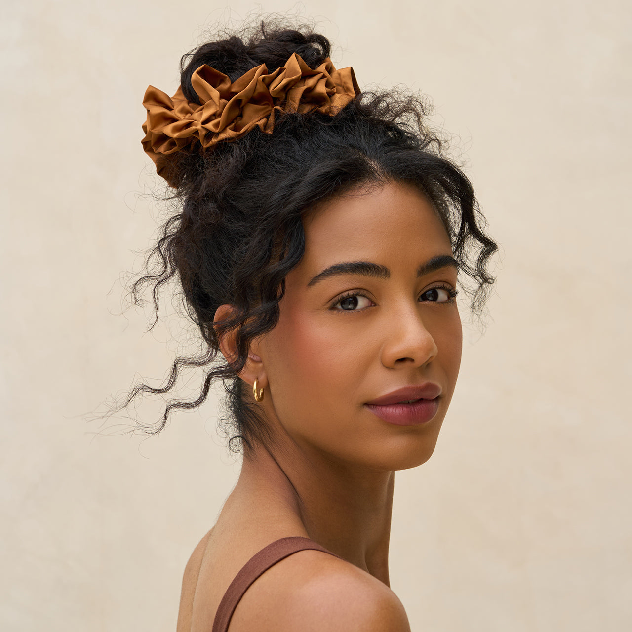 Camel Ruffle Scrunchie - Signature Selection