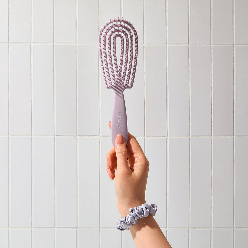 Soft Violet Detangling Flexi Brush - Curated Collection