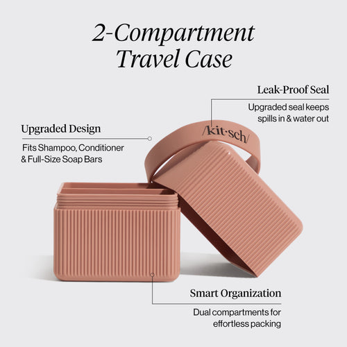 2-Compartment Travel Case - Terracotta - Signature Selection