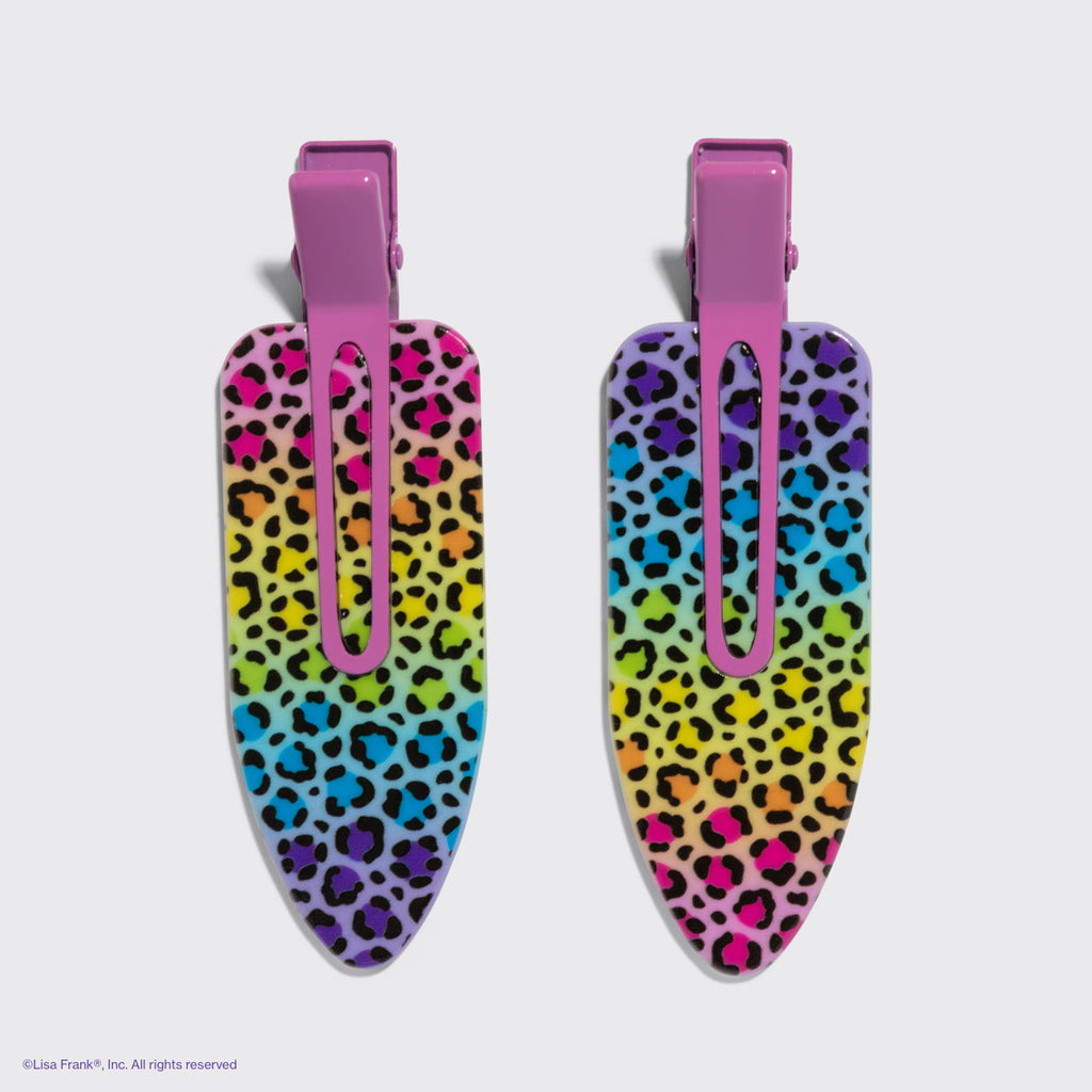 Lisa Frank x Kitsch XL Creaseless Clips in Rainbow Leopard - Signature Selection