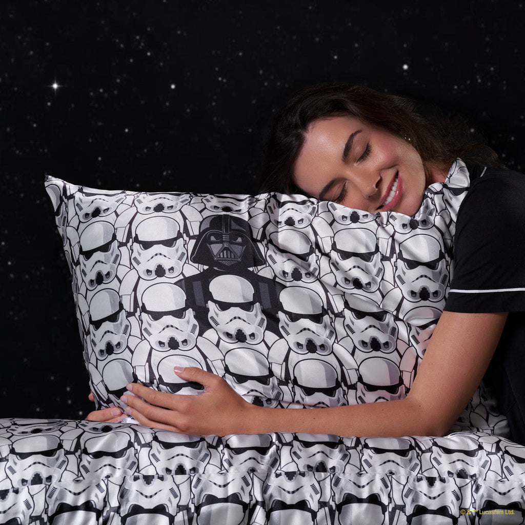 Star WarsTM and Kitsch Satin Pillowcase in Darth Vader and Stormtroopers 4 Pack - King - Everyday Essentials