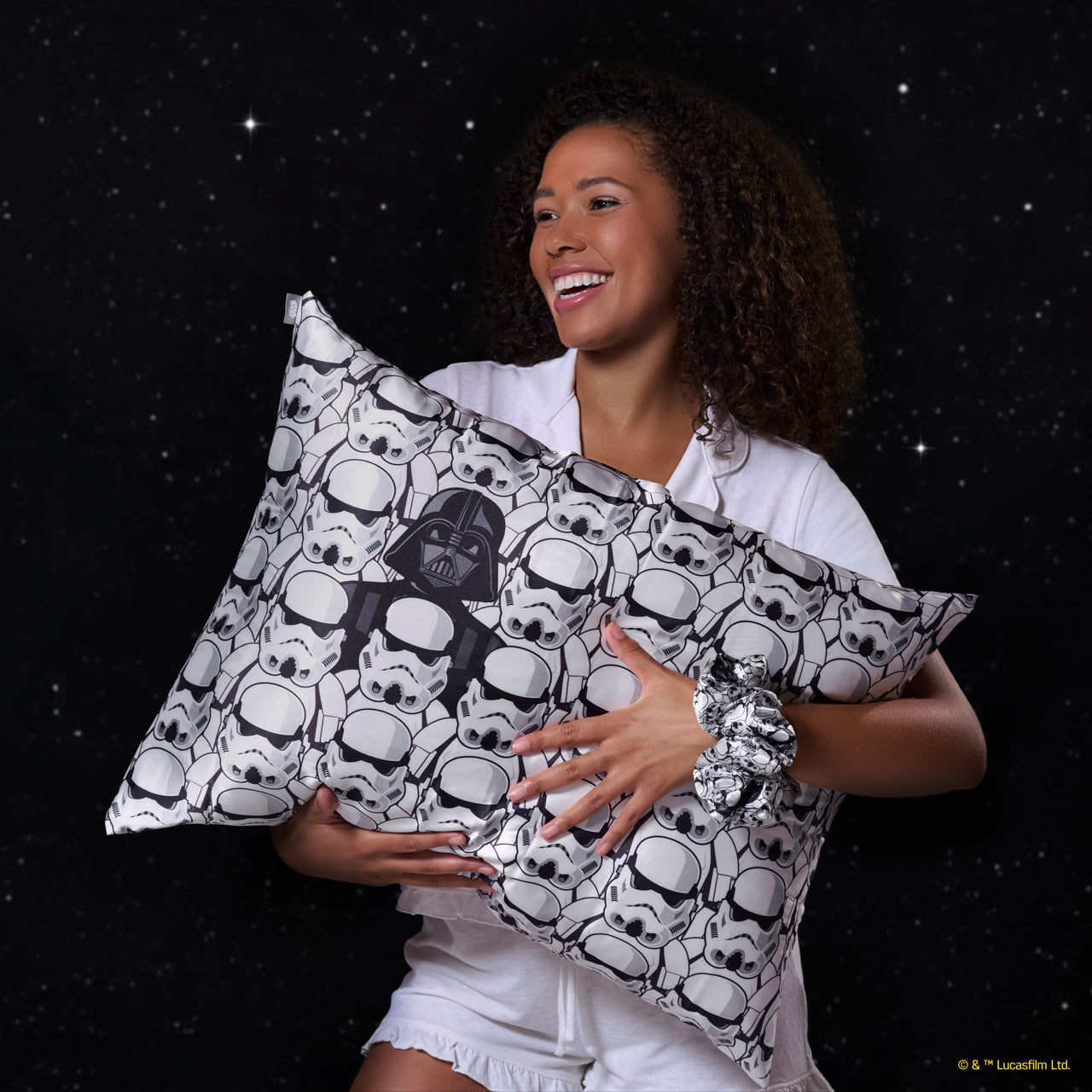 Star WarsTM and Kitsch Satin Pillowcase in Darth Vader and Stormtroopers 2 Pack - Everyday Essentials