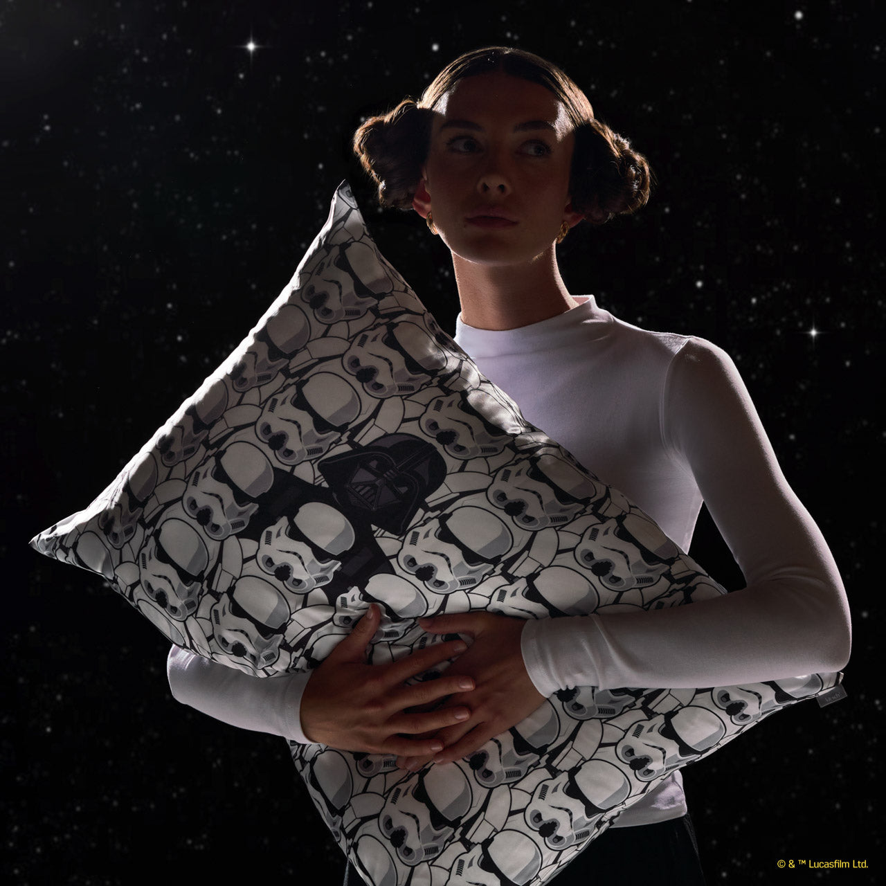 Star WarsTM and Kitsch Satin Pillowcase in Darth Vader and Stormtroopers 4 Pack - Signature Selection
