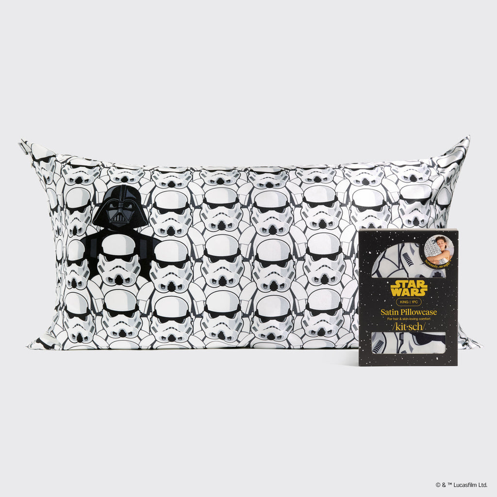 Star WarsTM and Kitsch Satin Pillowcase in Darth Vader and Stormtroopers 4 Pack - King - Everyday Essentials