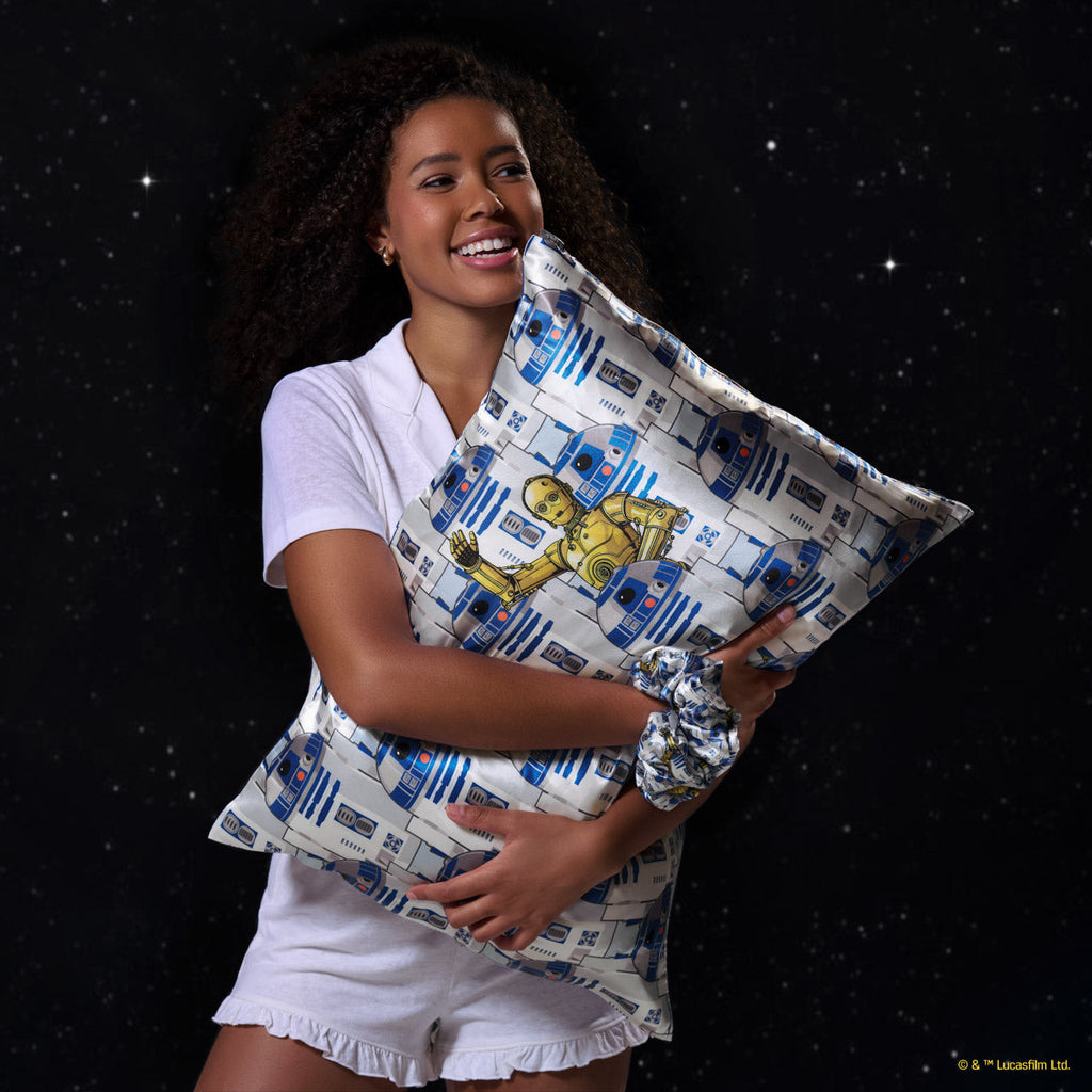 Star WarsTM and Kitsch Satin Pillowcase in R2-D2 and C-3PO - Everyday Essentials