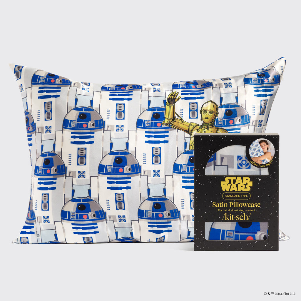 Star WarsTM and Kitsch Satin Pillowcase in R2-D2 and C-3PO 2 Pack - Signature Selection