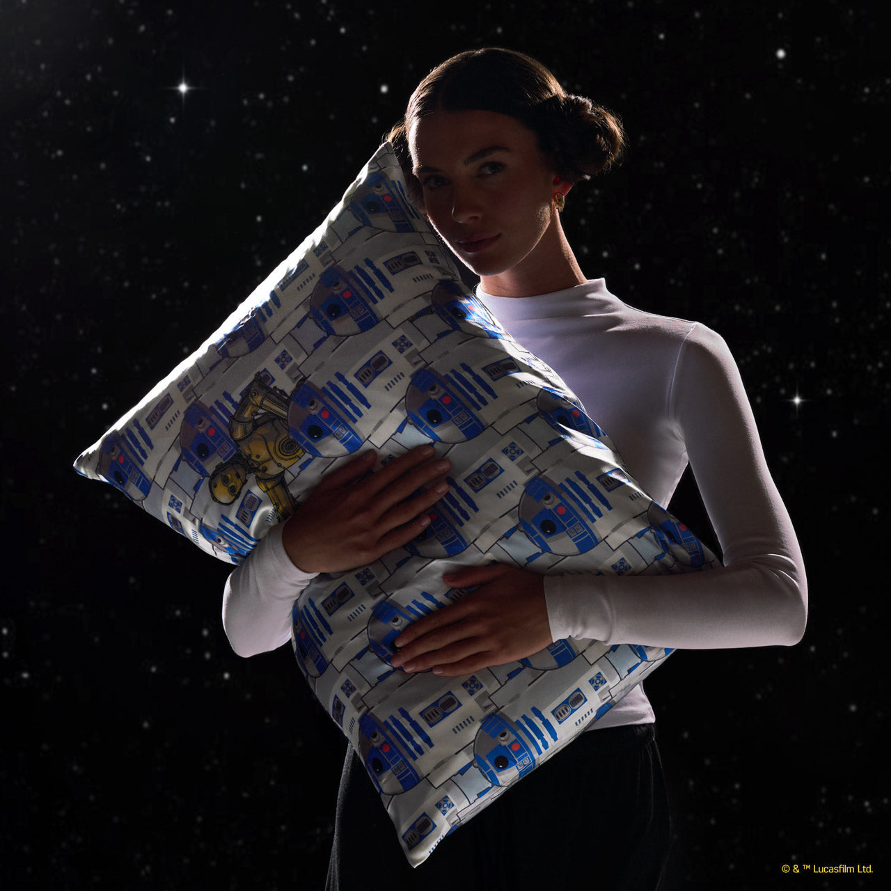 Star WarsTM and Kitsch Satin Pillowcase in R2-D2 and C-3PO 4 Pack - Everyday Essentials