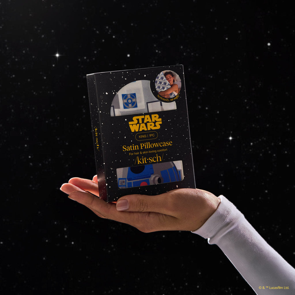 Star WarsTM and Kitsch Satin Pillowcase in R2-D2 and C-3PO 4 Pack - King - Signature Selection