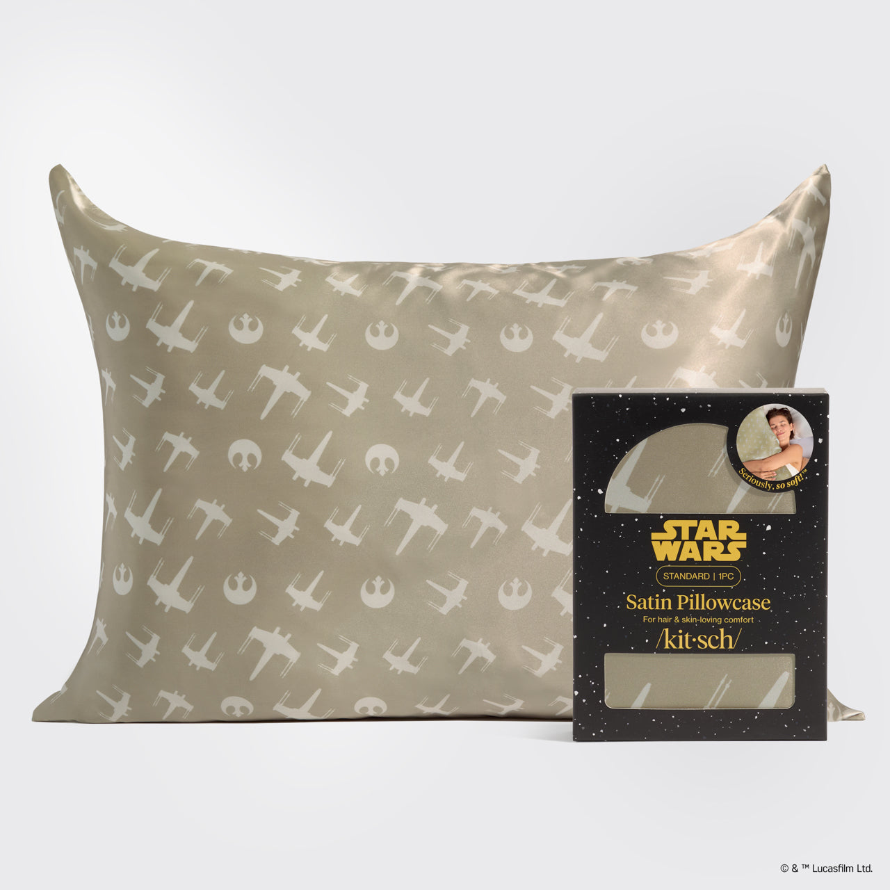 Star WarsTM and Kitsch Satin Pillowcase in Rebel Alliance 4 Pack - Everyday Essentials