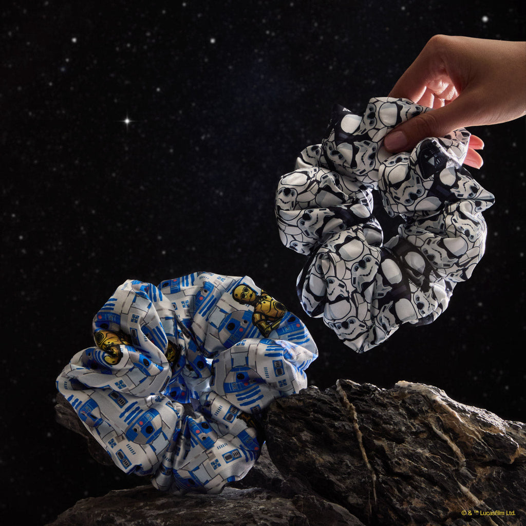 Star WarsTM and Kitsch Pillow Scrunchies in Satin - R2-D2 and Stormtroopers - Curated Collection