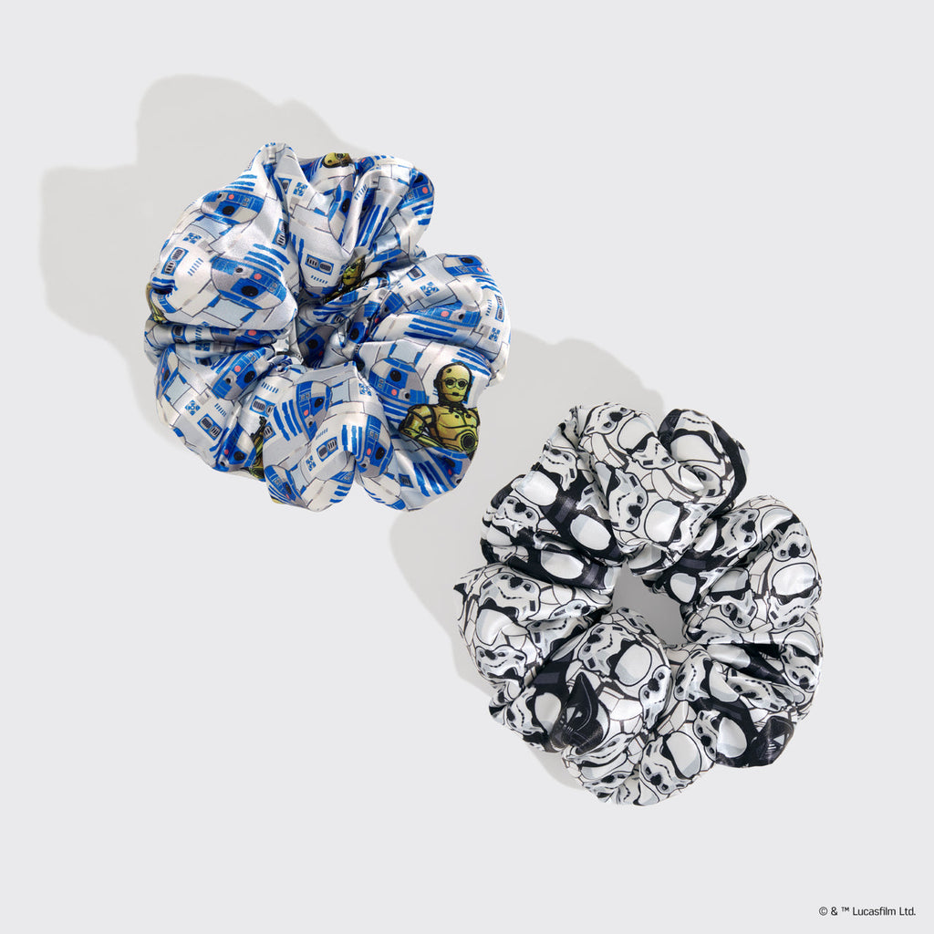 Star WarsTM and Kitsch Pillow Scrunchies in Satin - R2-D2 and Stormtroopers - Curated Collection