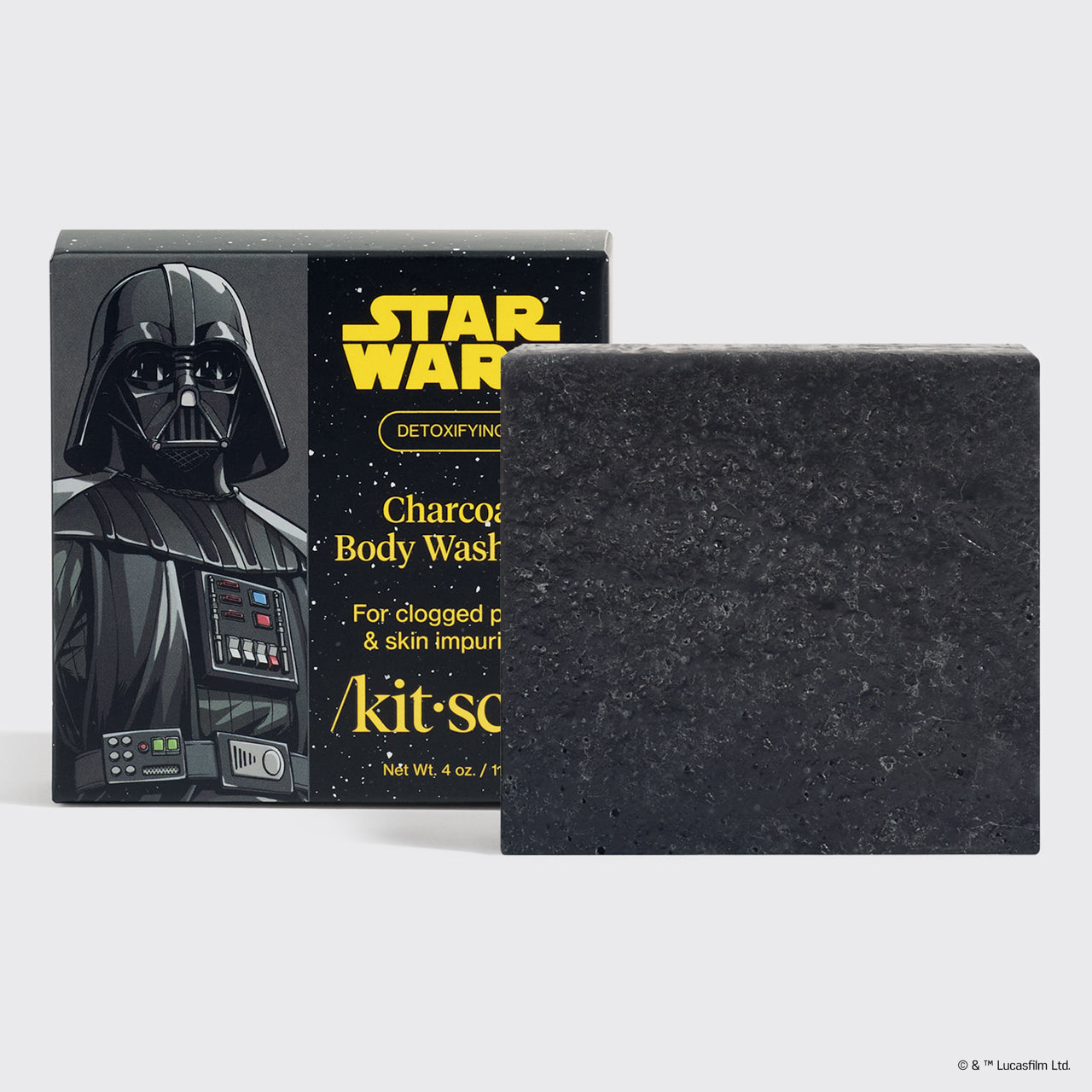 Star WarsTM and Kitsch Charcoal Detoxifying Solid Body Wash - Darth Detox - Signature Selection