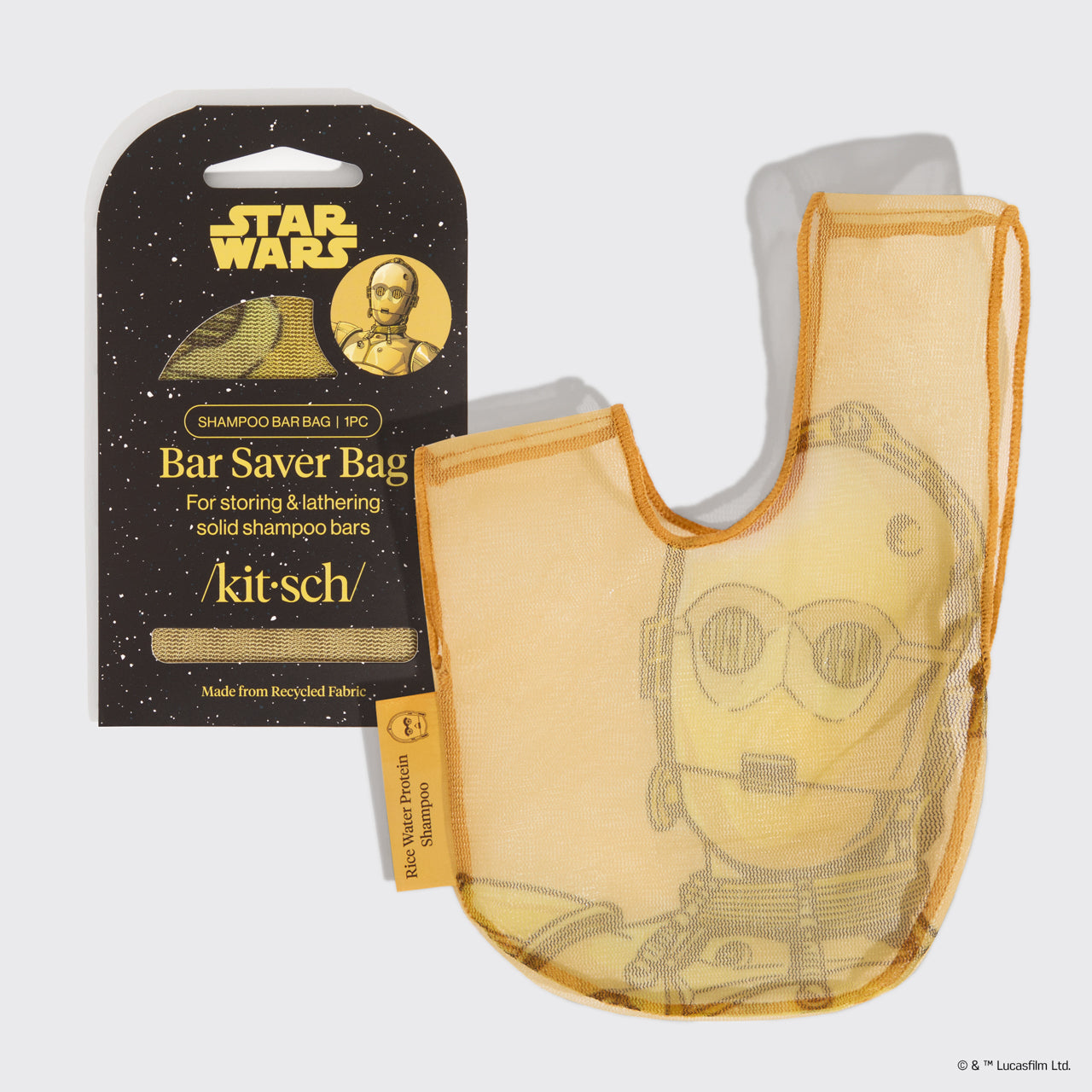 Star WarsTM and Kitsch Shampoo Bar Saver Bag - C-3PO - Everyday Essentials