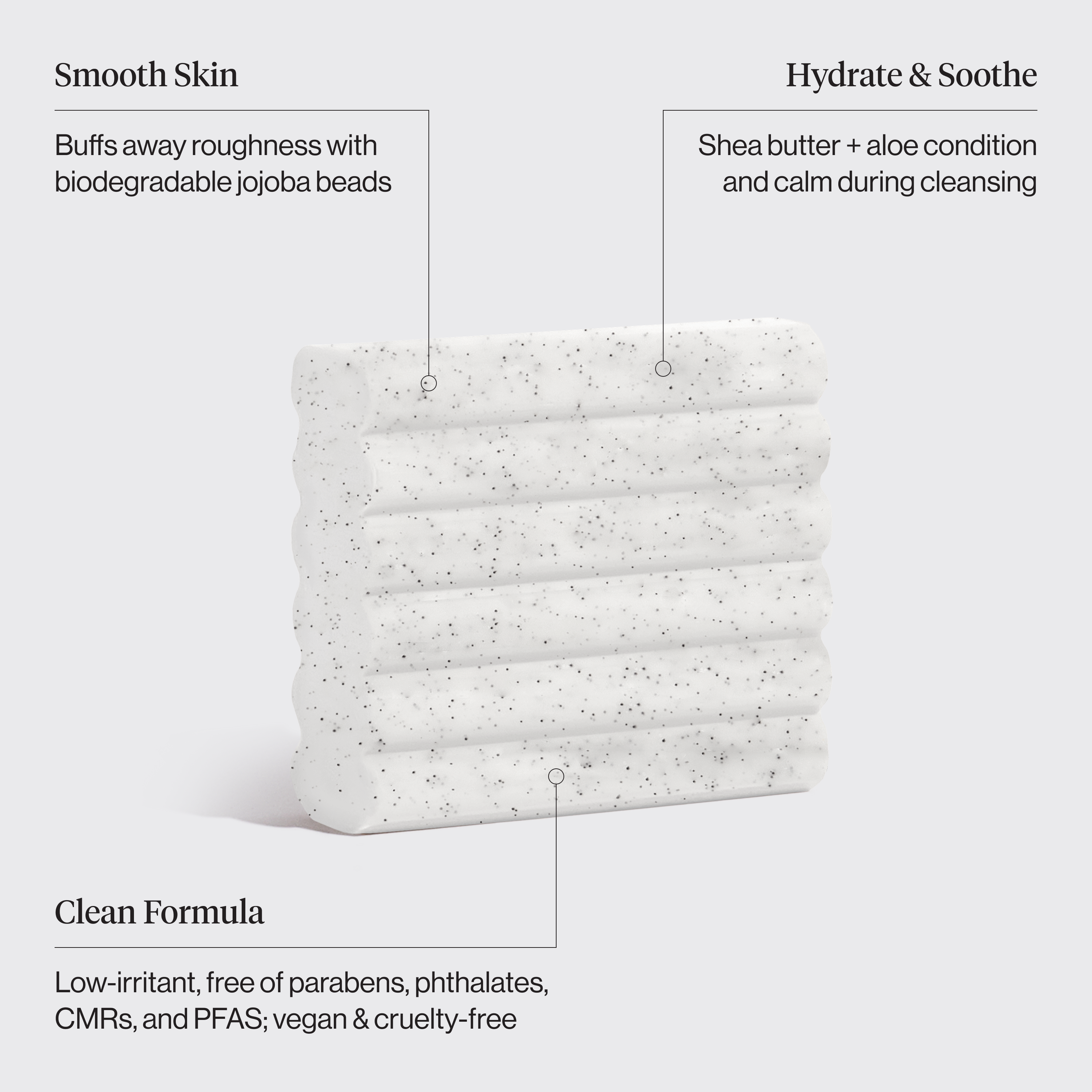 Jojoba Bead Exfoliating Body Wash Bar - Everyday Essentials