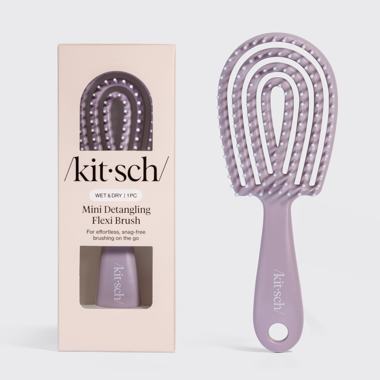 Soft Violet Detangling Flexi Brush - Mini - Everyday Essentials