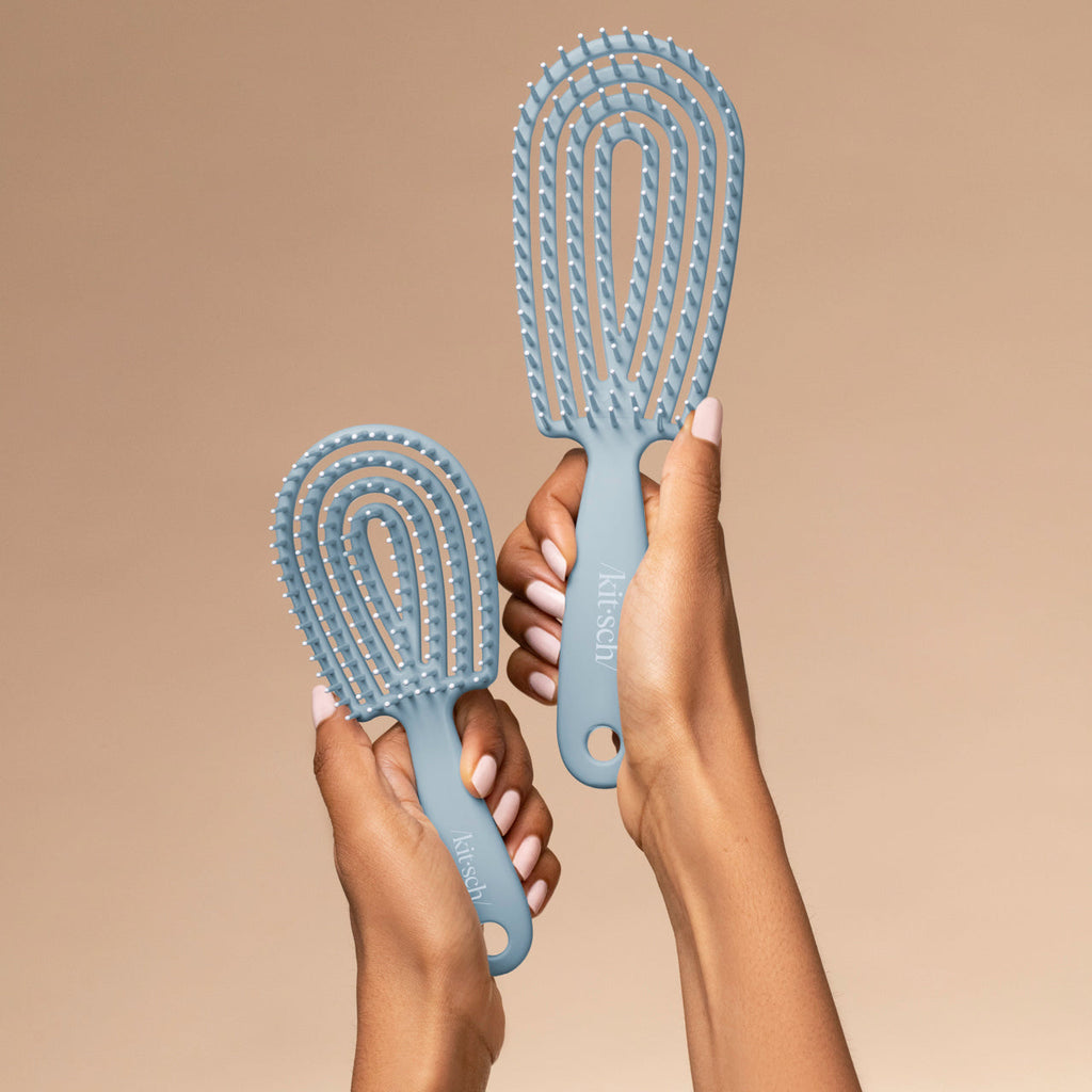 Haze Blue Detangling Flexi Brush - Mini - Curated Collection