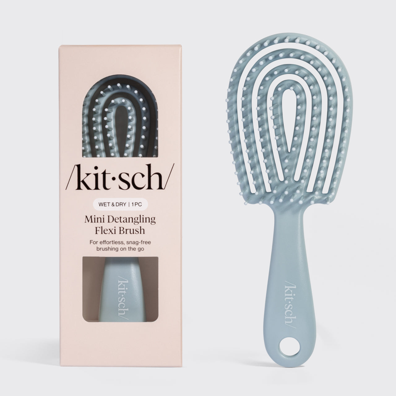 Haze Blue Detangling Flexi Brush - Mini - Curated Collection