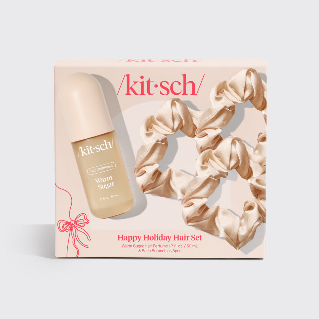 Happy Holiday Hair Set Warm Sugar Hair Perfume and 3pc Satin Scrunchies - Curated Collection