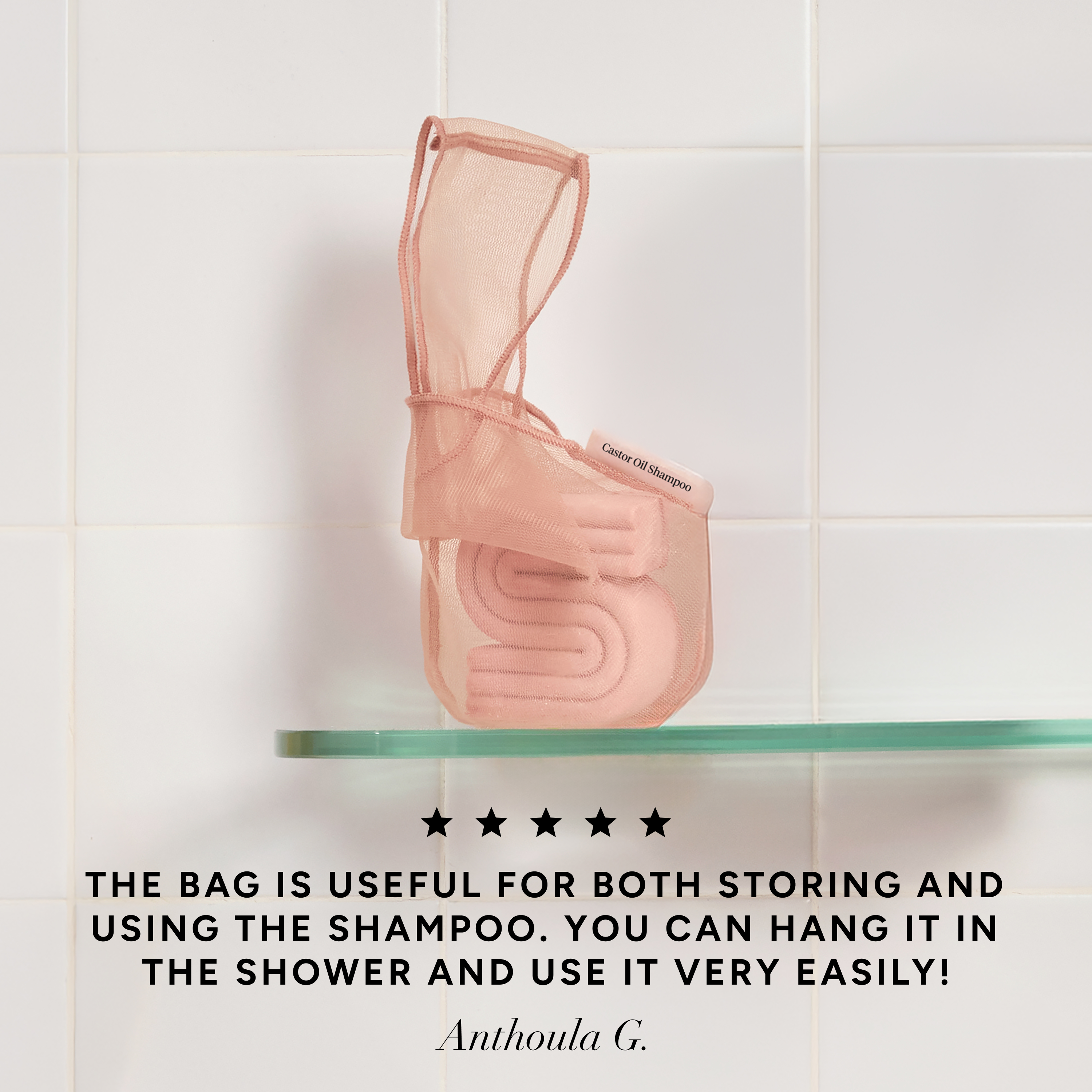 Kitsch Bar Saver Bag - CASTOR OIL Shampoo - Everyday Essentials