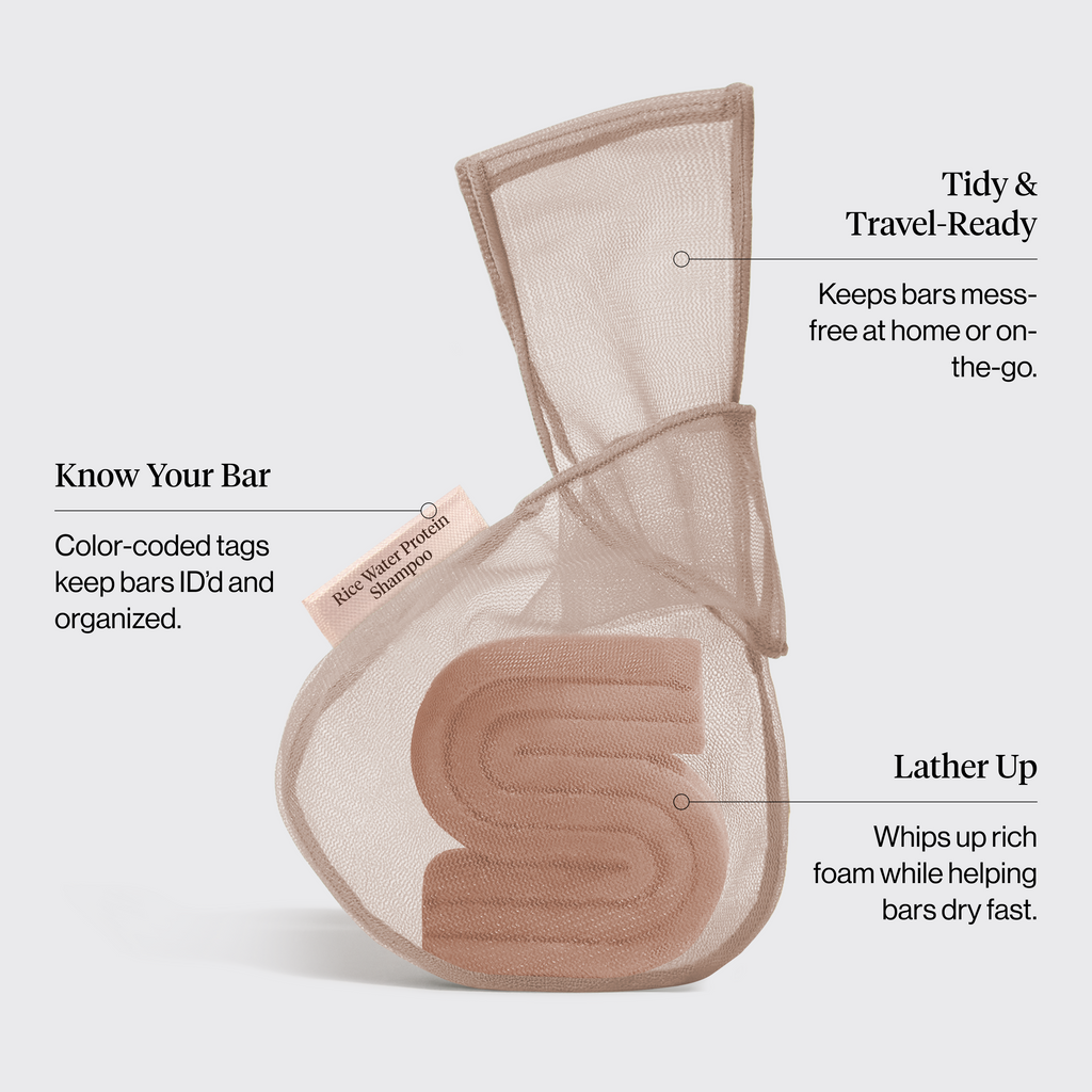 Rice Water Protein Shampoo Bar Saver Bag - Curated Collection