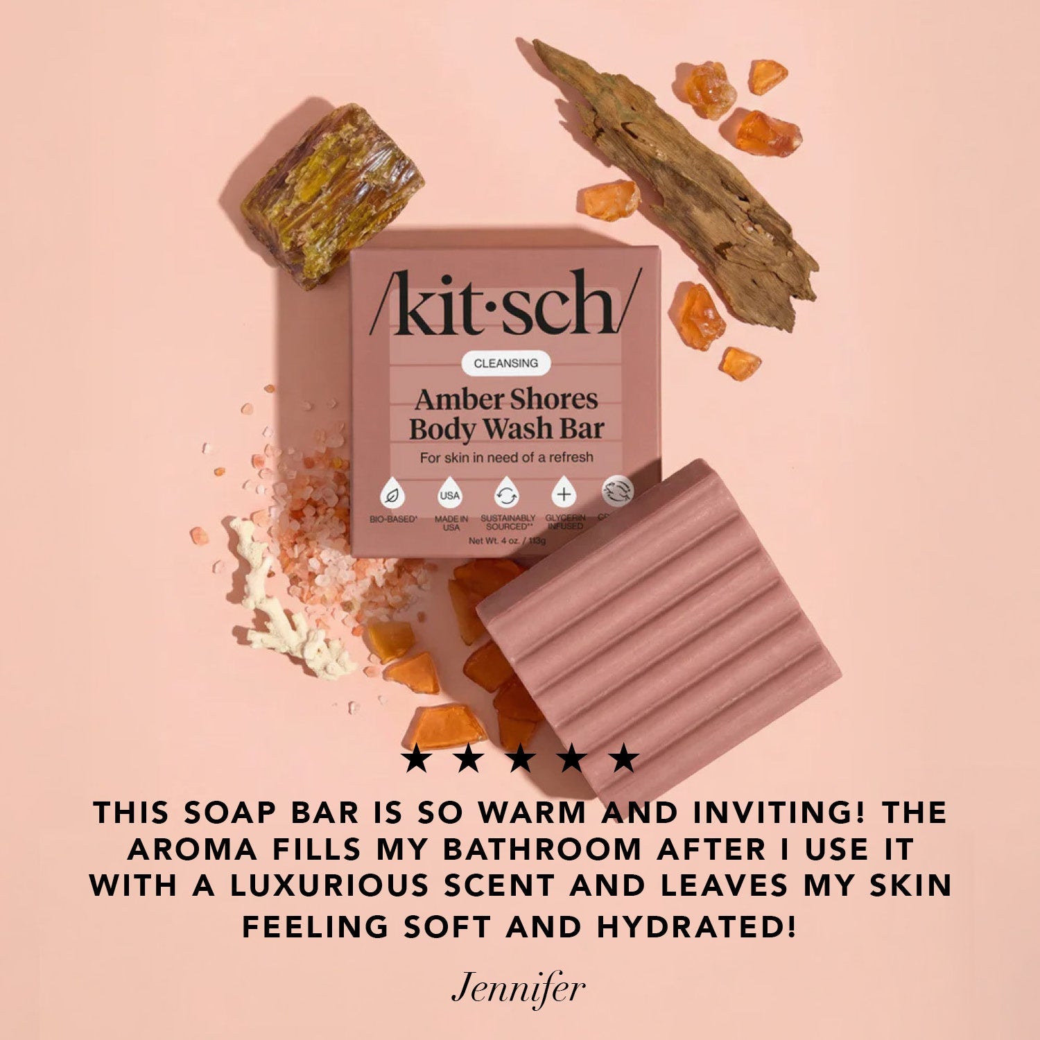 Cleansing Amber Shores Body Wash Bar - Signature Selection
