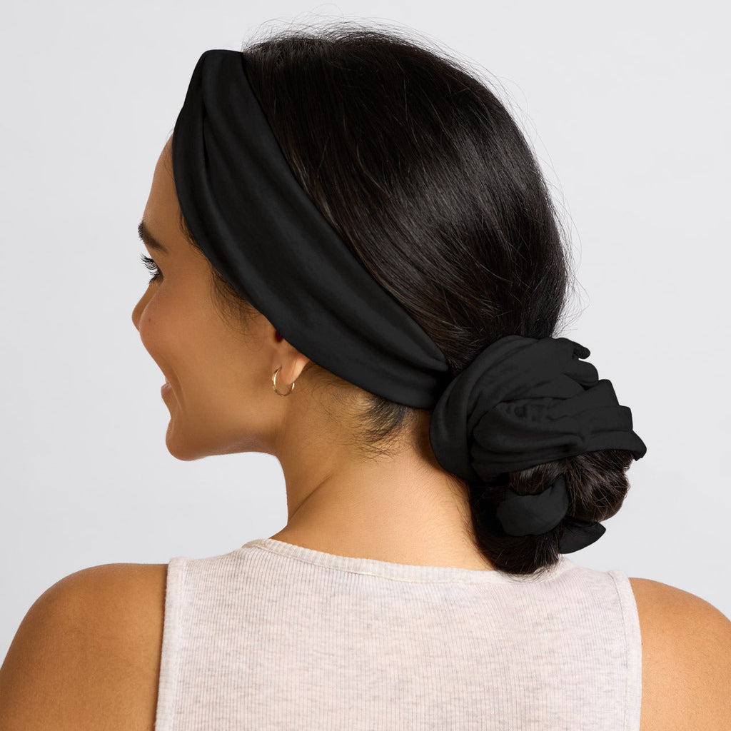 Black Set and Flow Active Curling Headband - Curated Collection