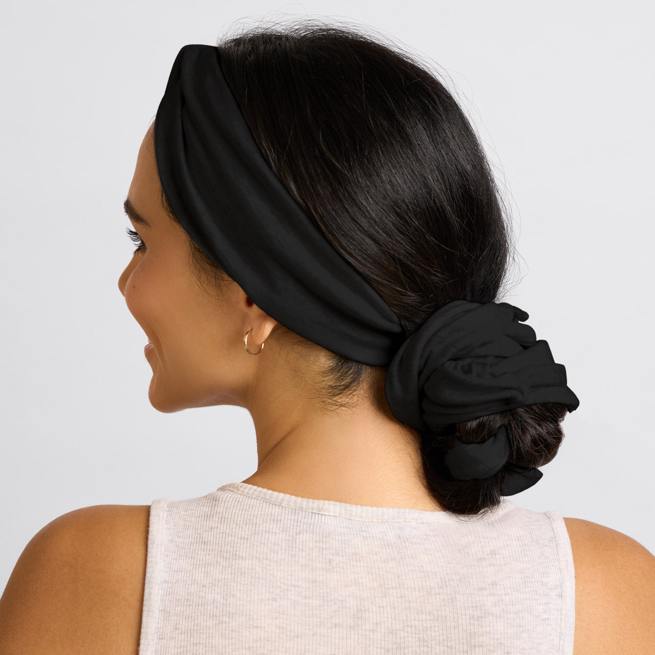Black Set and Flow Active Curling Headband - Curated Collection