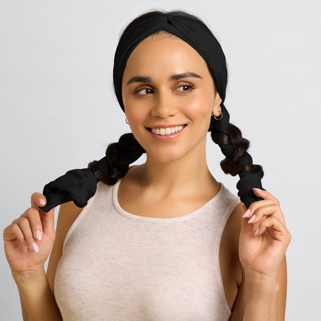 Black Set and Flow Active Curling Headband - Curated Collection