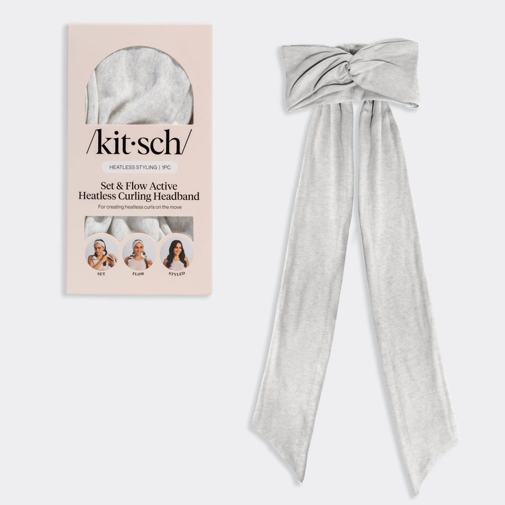 Heather Gray Set and Flow Active Curling Headband - Curated Collection