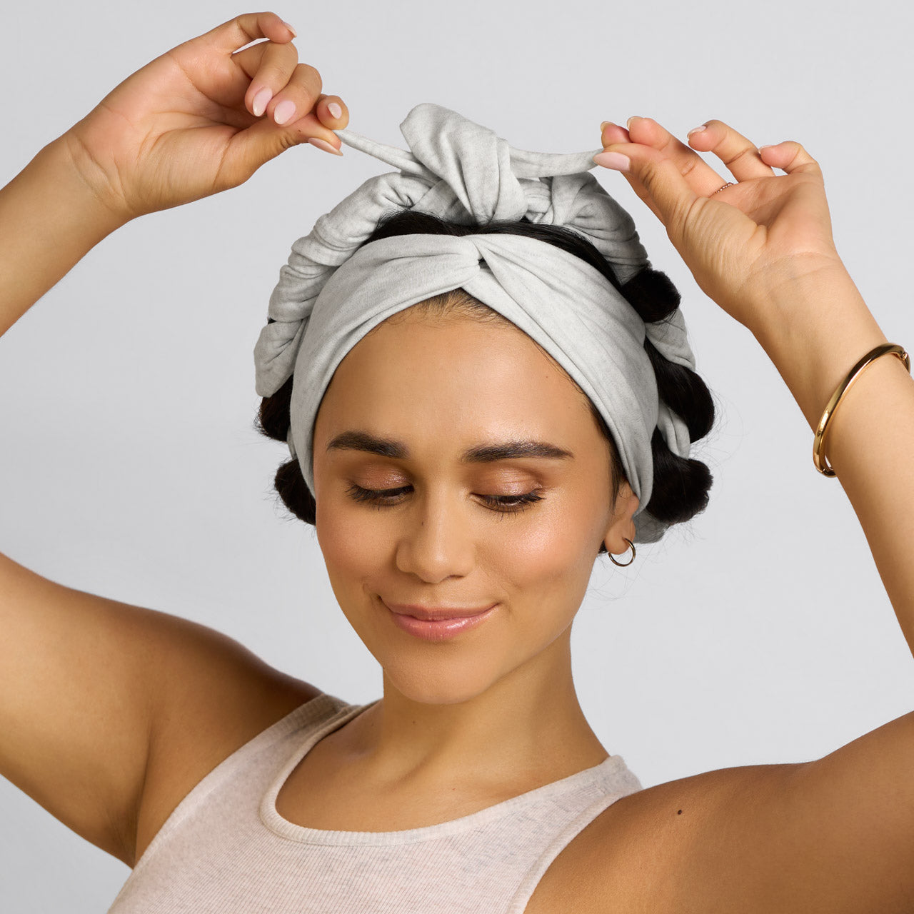 Heather Gray Set and Flow Active Curling Headband - Curated Collection