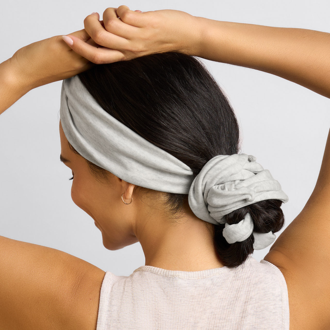 Heather Gray Set and Flow Active Curling Headband - Curated Collection
