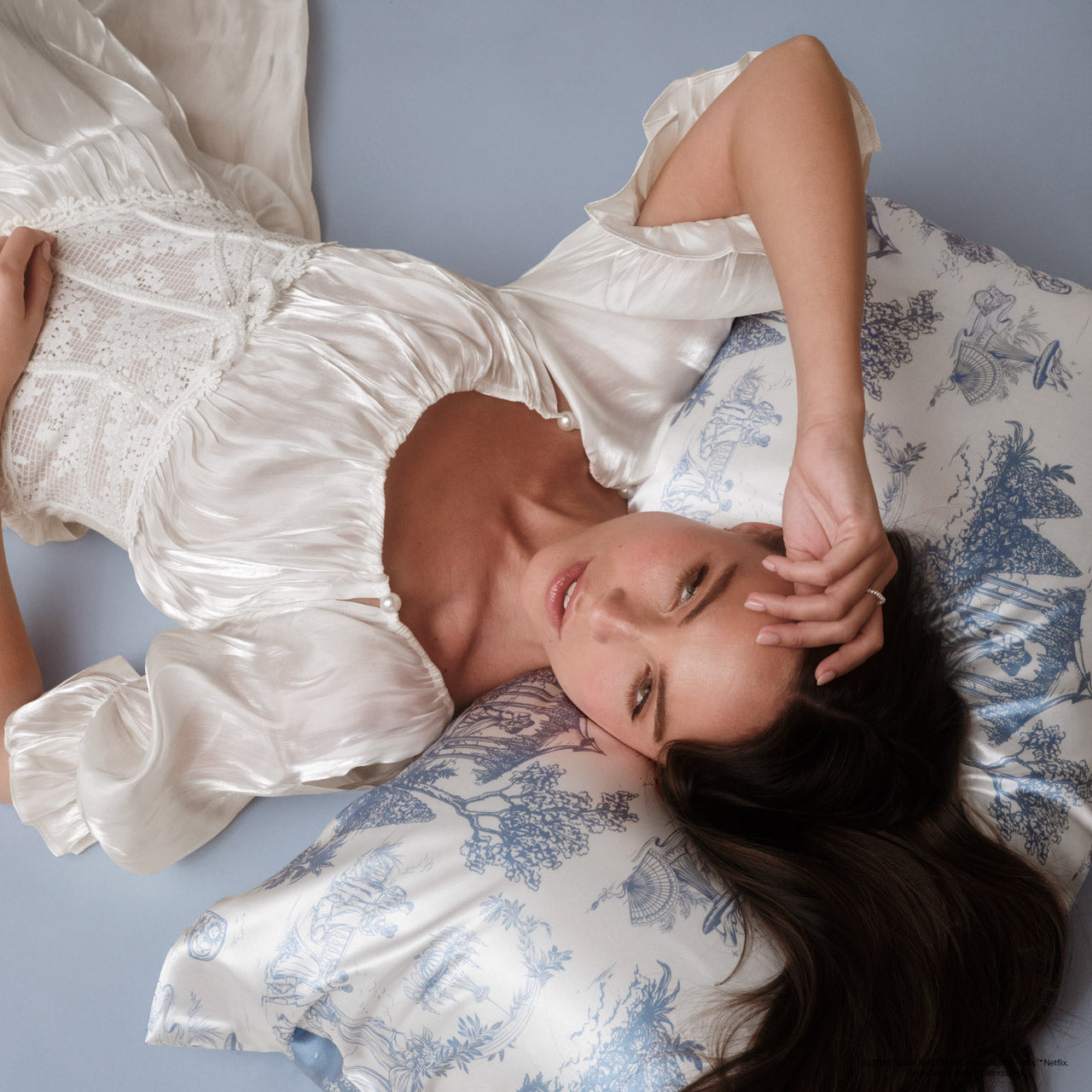 Bridgerton x Kitsch Satin Pillowcase in Garden Toile 2 Pack - Curated Collection