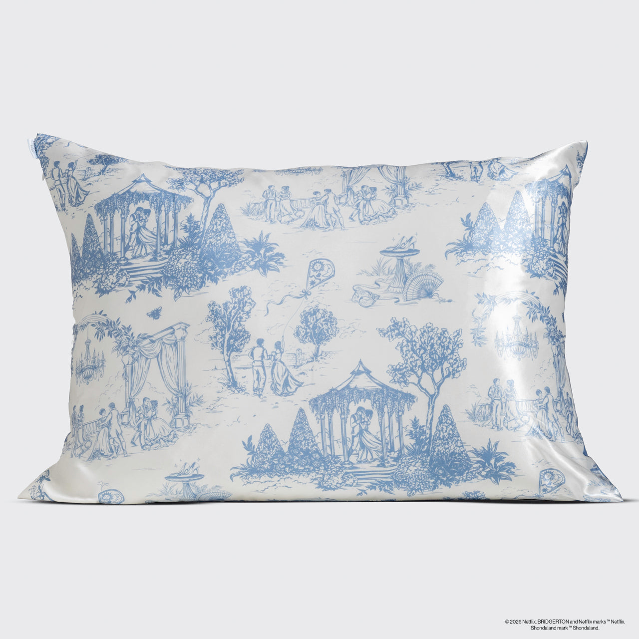 Bridgerton x Kitsch Satin Pillowcase in Garden Toile 4 Pack - Signature Selection