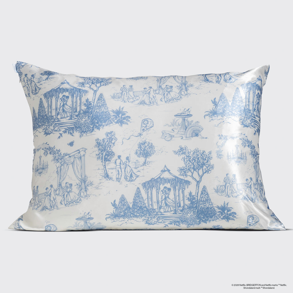 Bridgerton x Kitsch Satin Pillowcase in Garden Toile 2 Pack - Curated Collection