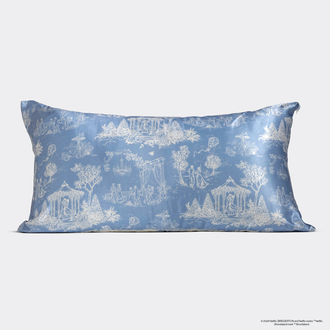 Bridgerton x Kitsch Satin Pillowcase in Garden Toile - King - Signature Selection