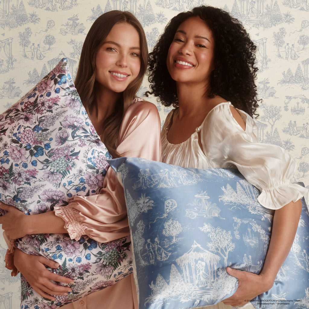 Bridgerton x Kitsch Satin Pillowcase in Wisteria - Curated Collection