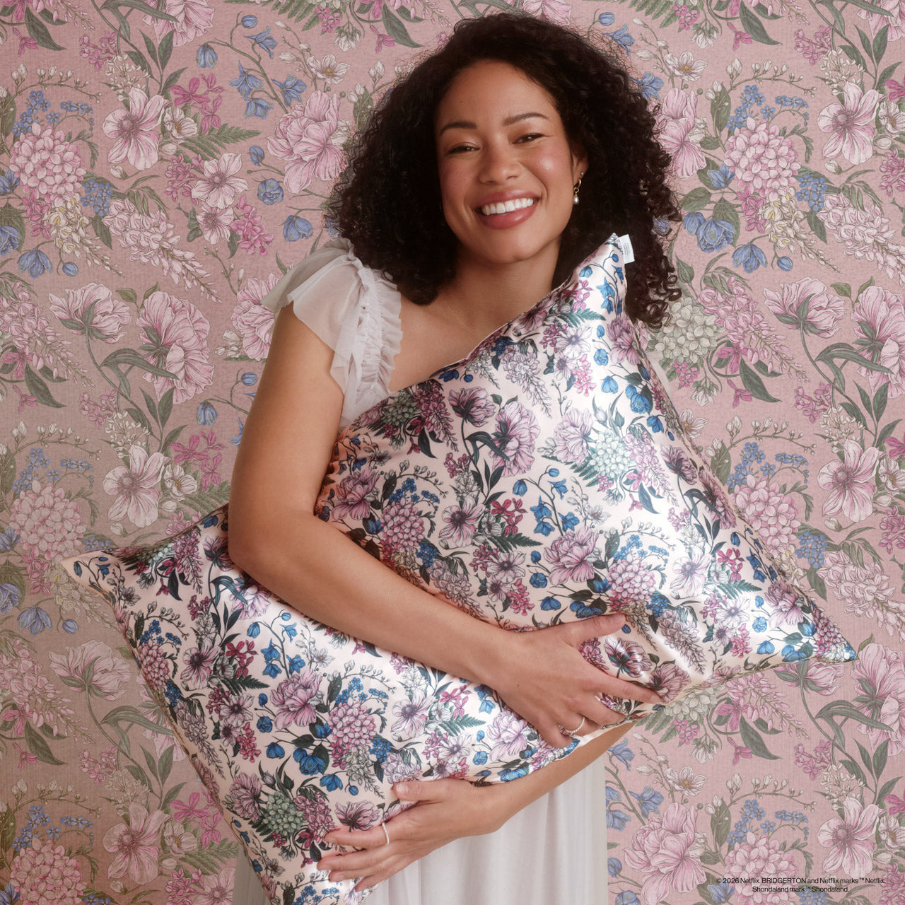 Bridgerton x Kitsch Satin Pillowcase in Wisteria 2 Pack - Everyday Essentials