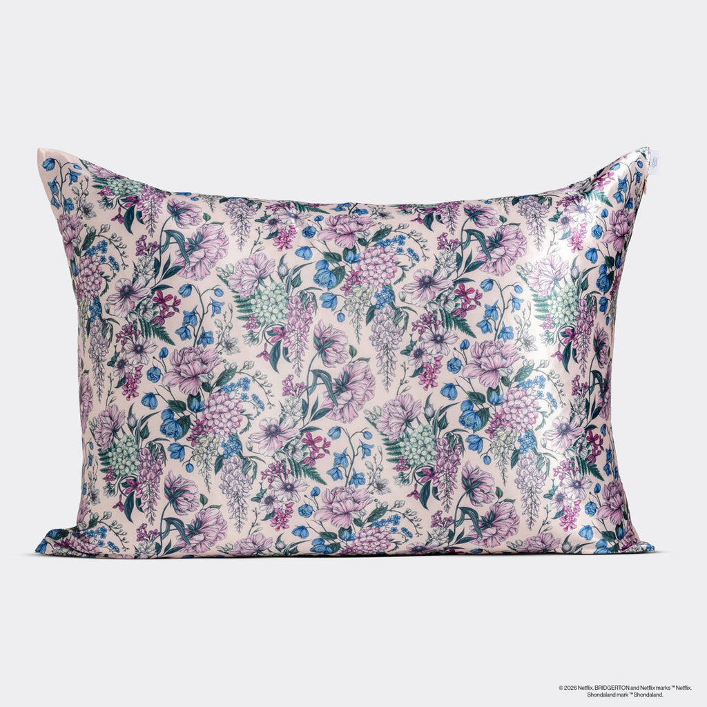 Bridgerton x Kitsch Satin Pillowcase in Wisteria - Curated Collection