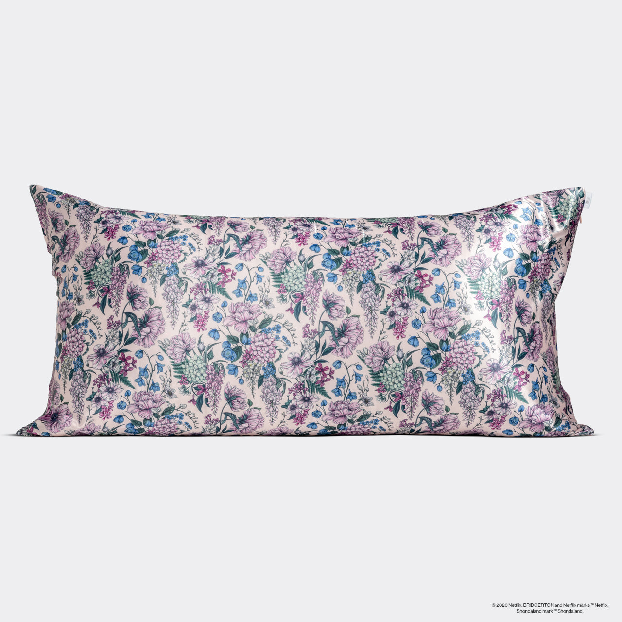 Bridgerton x Kitsch Satin Pillowcase in Wisteria - King - Everyday Essentials