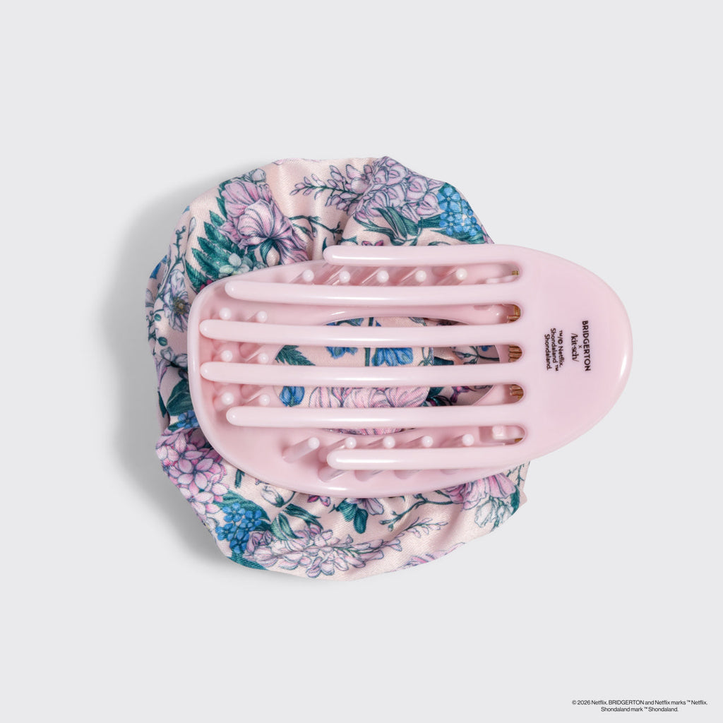 Bridgerton x Kitsch Satin Rosette Medium Flat Cloud Clip in Wisteria - Signature Selection