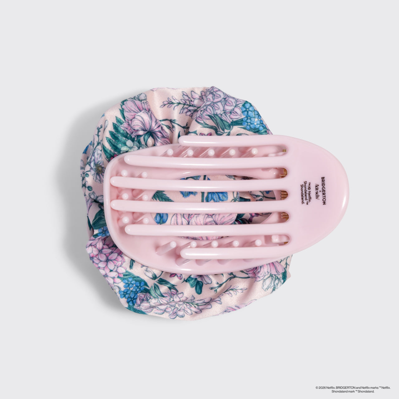Bridgerton x Kitsch Satin Rosette Medium Flat Cloud Clip in Wisteria - Signature Selection