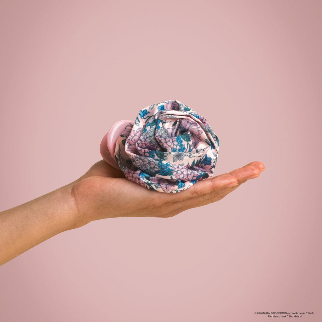 Bridgerton x Kitsch Satin Rosette Medium Flat Cloud Clip in Wisteria - Signature Selection