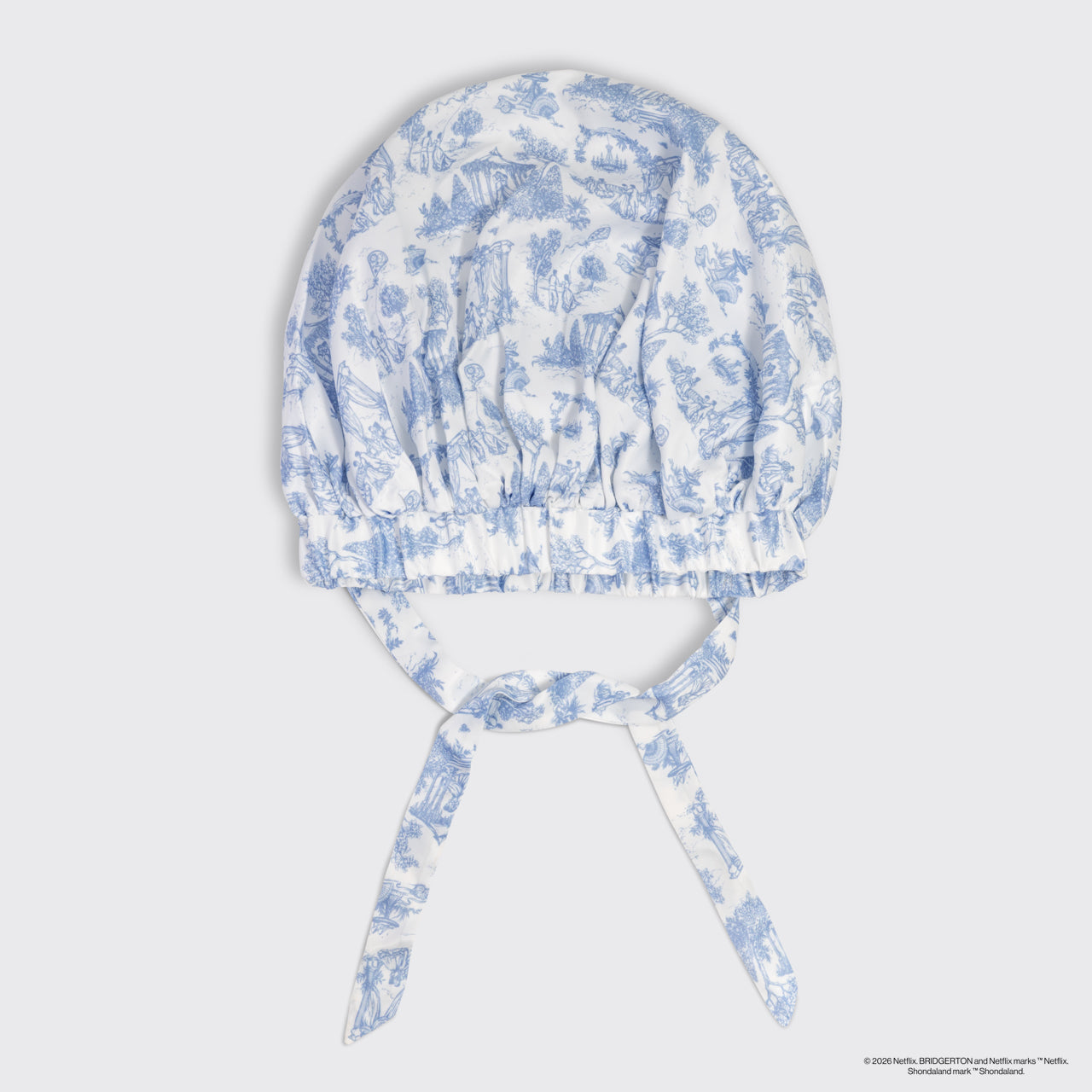 Bridgerton x Kitsch Breathable Satin Bonnet in Garden Toile - Curated Collection