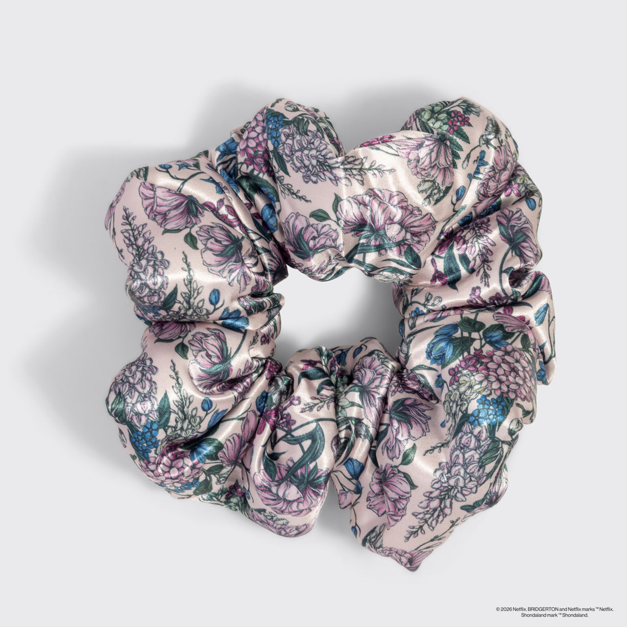Bridgerton x Kitsch Satin Pillow Scrunchies in Toile in Bloom - Everyday Essentials