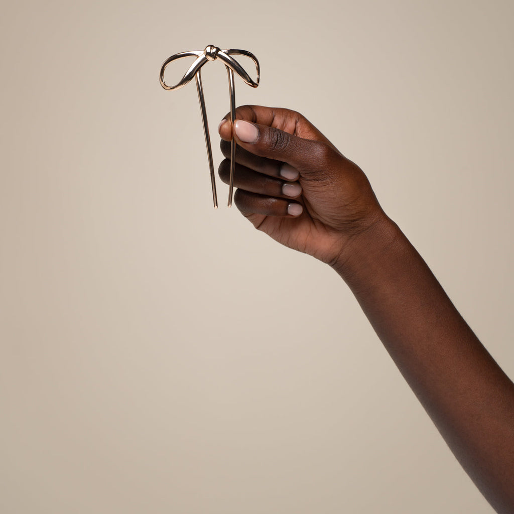Gold Bow French Hair Pin - Mini - Curated Collection