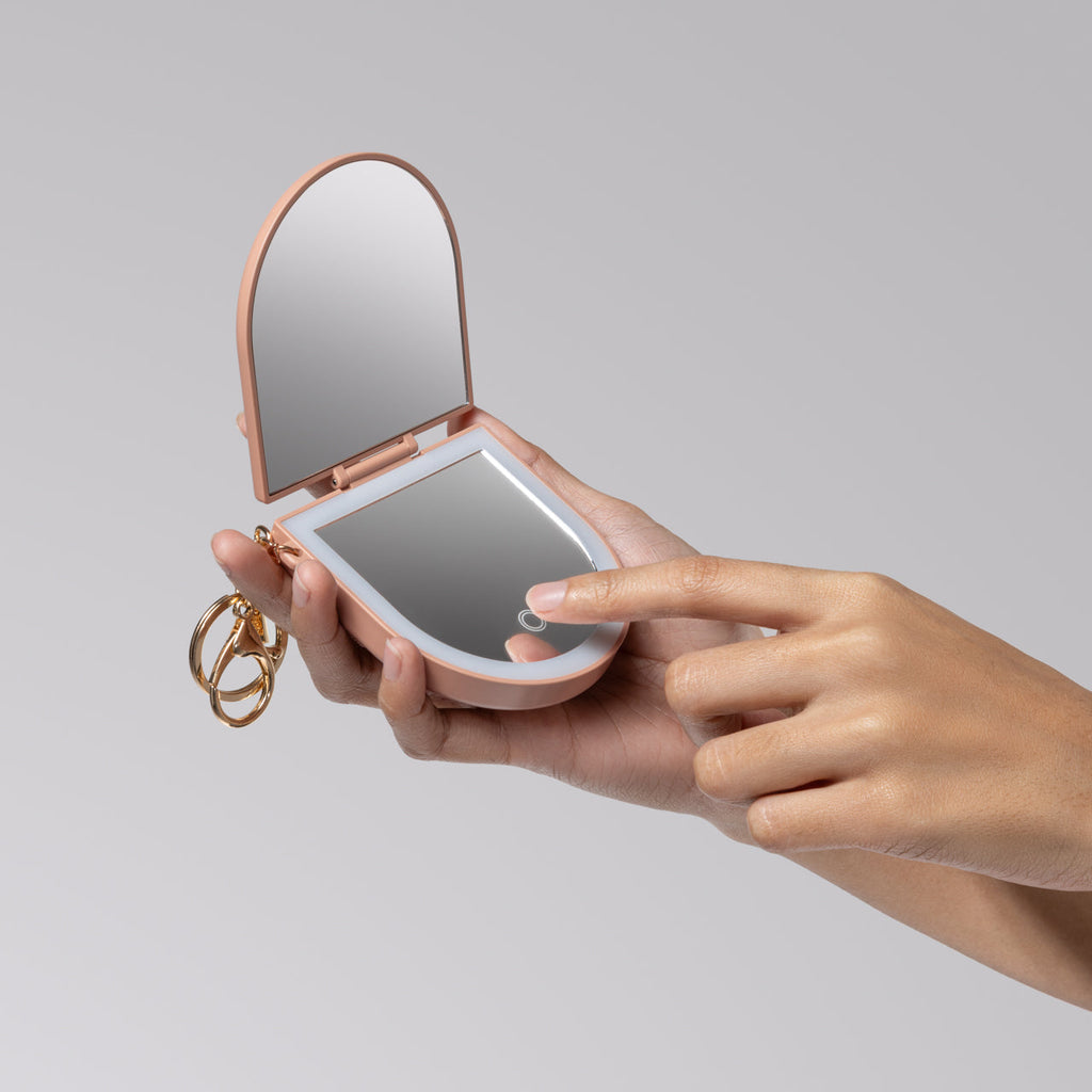 Terracotta Compact Mirror Keychain - Everyday Essentials