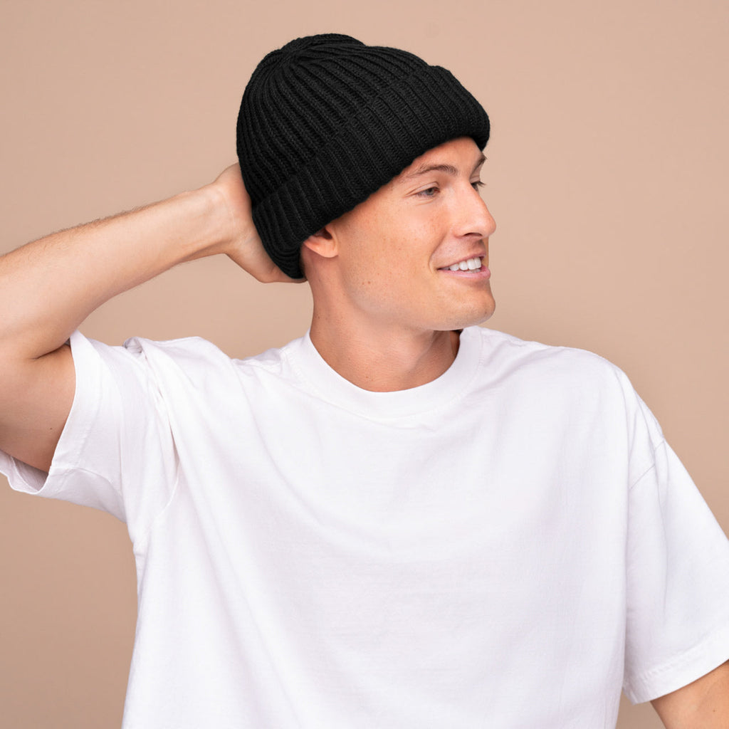 GlazeyTM Satin-Lined Beanie in Black - Everyday Essentials
