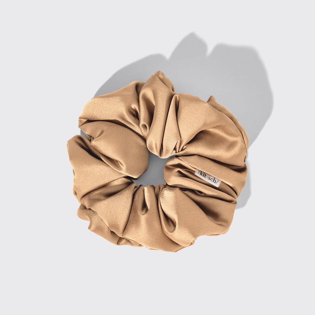 Blush Satin Pillow Scrunchies 4pc Set - Everyday Essentials